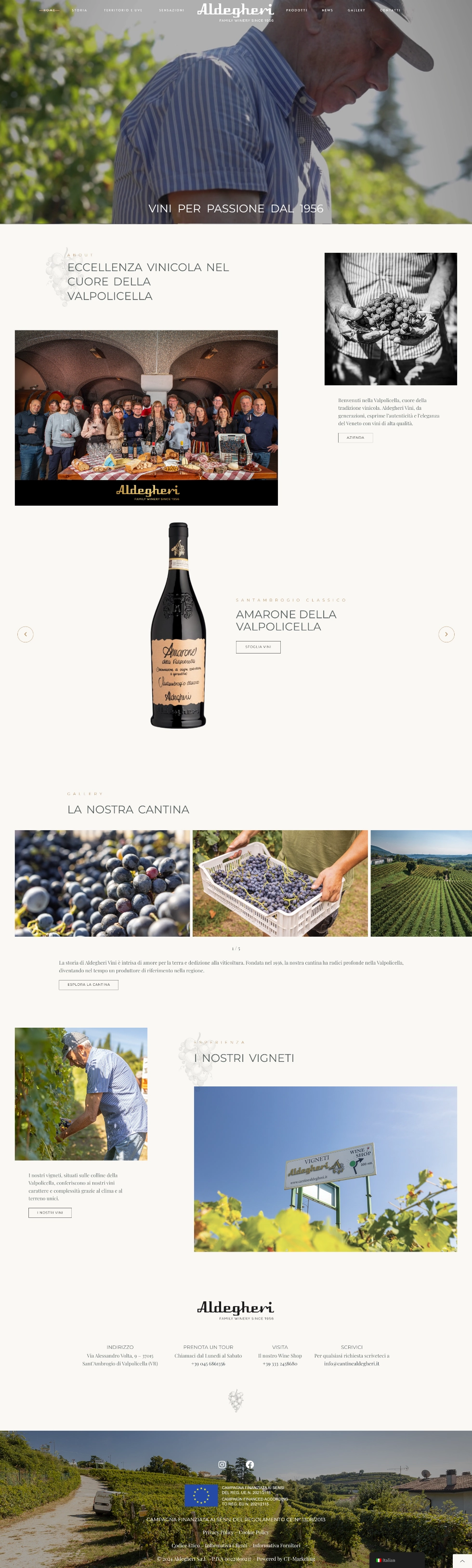 Sito per cantina in Valpolicella — Cantine Aldegheri, sito realizzato da Simone Serra
