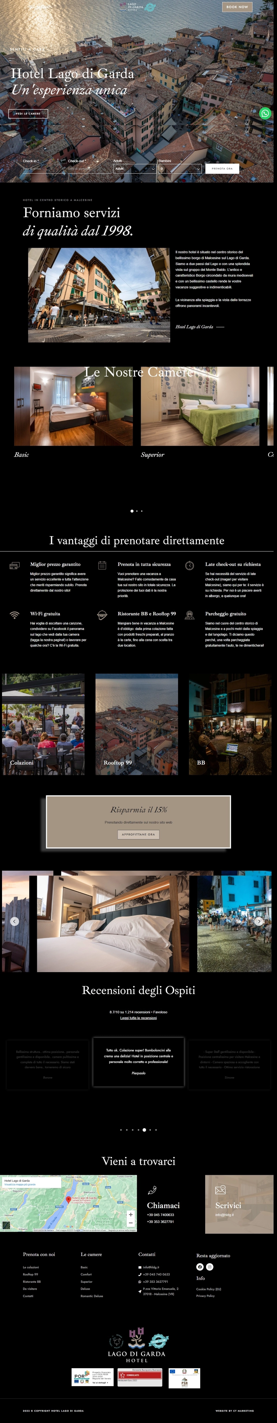 Sito per hotel sul Lago di Garda — Hotel Lago di Garda, sito realizzato da Simone Serra