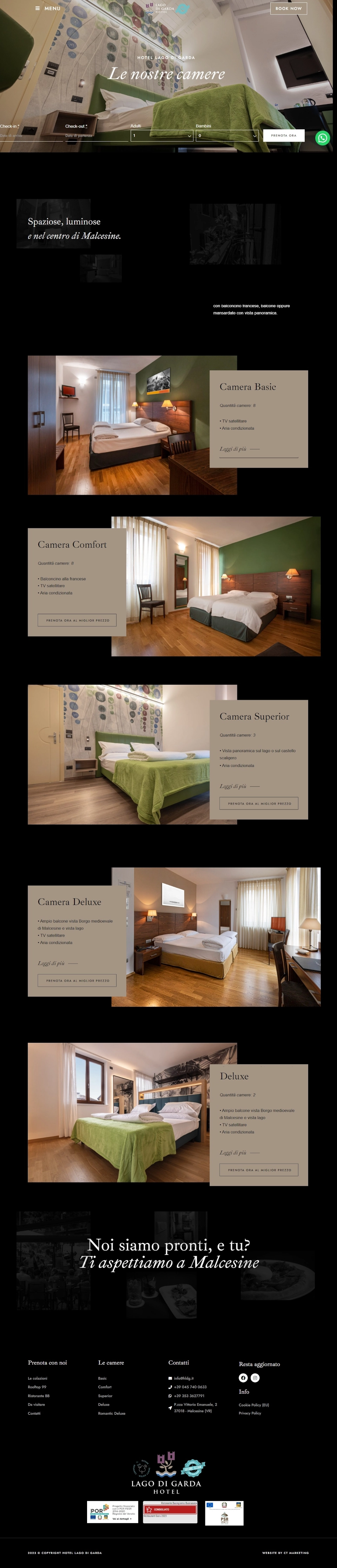 Design e identità visiva del progetto — Hotel Lago di Garda, sito realizzato da Simone Serra