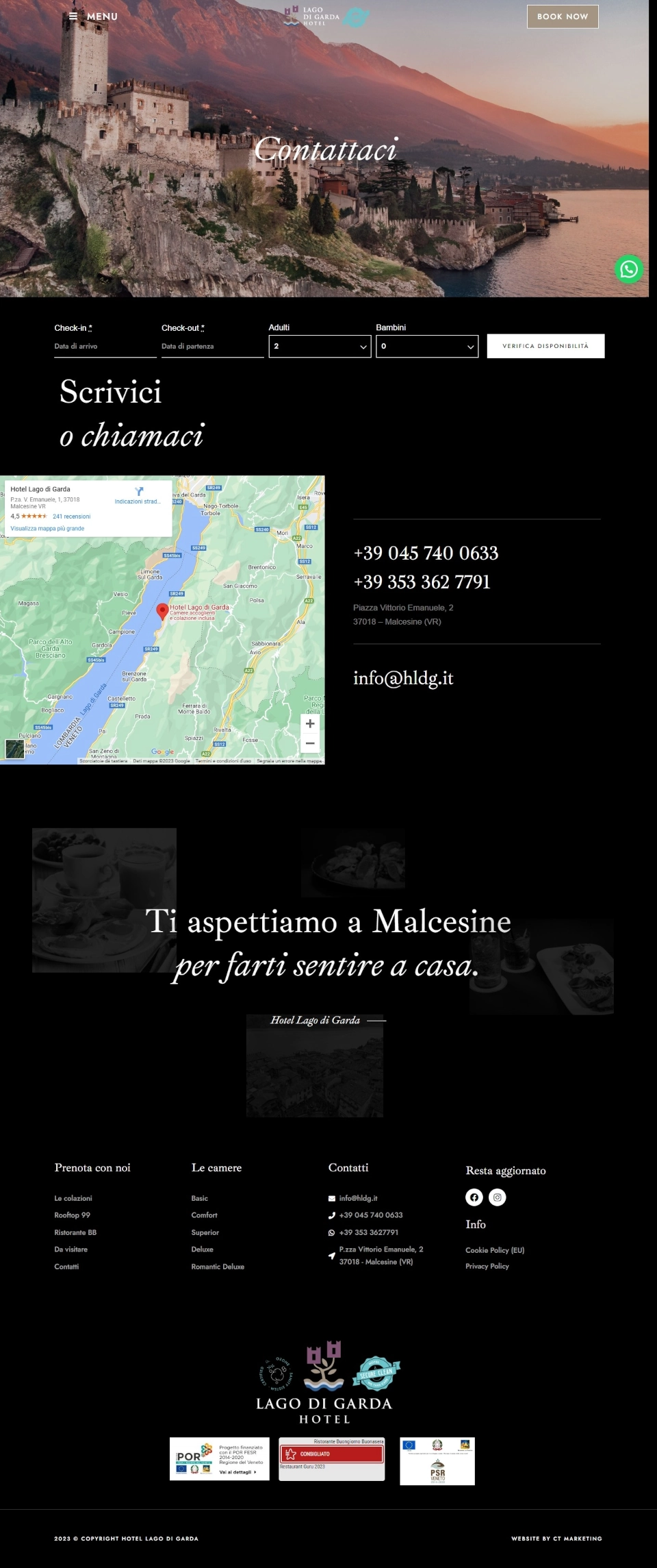 Layout responsive e versione mobile — Hotel Lago di Garda, sito realizzato da Simone Serra