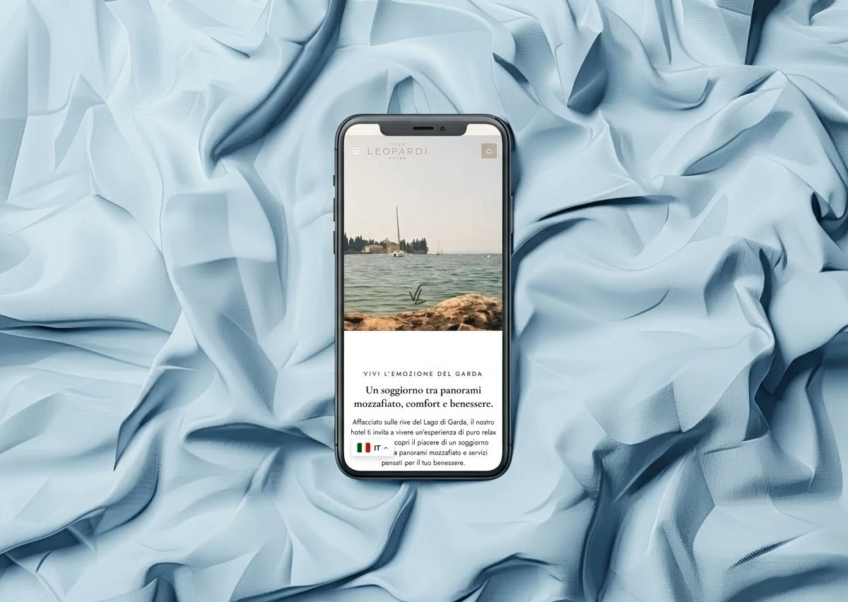 Layout responsive e versione mobile — Hotel Villa Leopardi, sito realizzato da Simone Serra