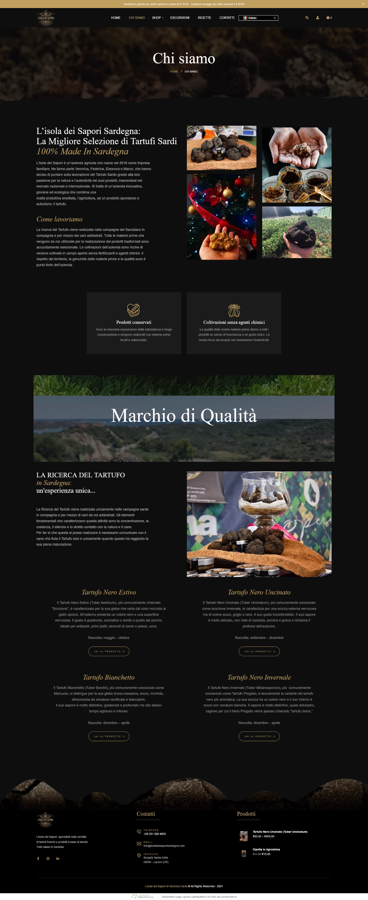 Design e identità visiva del progetto — Isola dei Sapori Sardegna, sito realizzato da Simone Serra