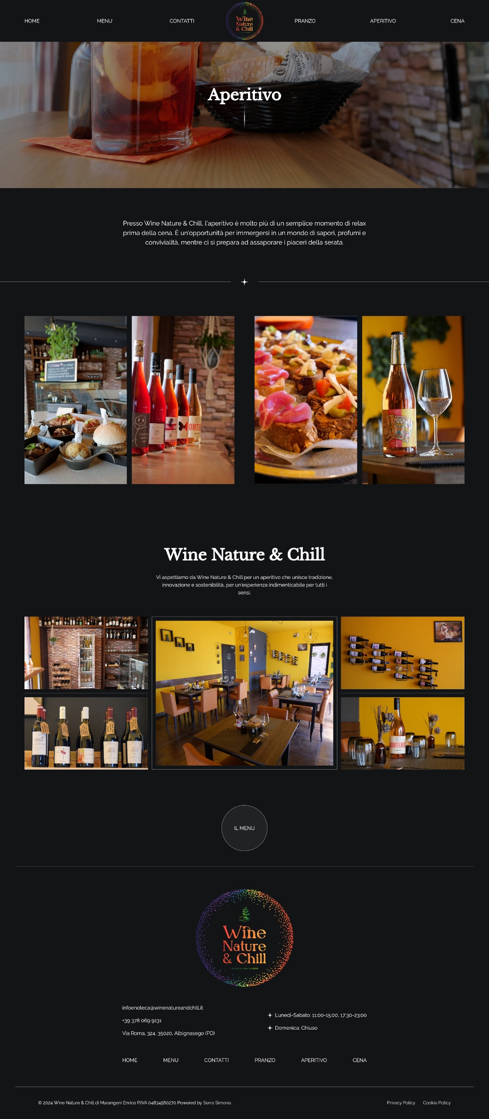 Layout responsive e versione mobile — Marangoni Enrico, sito realizzato da Simone Serra