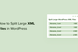 Come dividere file XML di grandi dimensioni in WordPress (strumento gratuito)