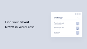 Come trovare le bozze salvate in WordPress