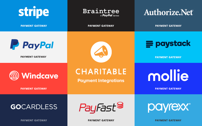 Integrazioni WP Charitable Payment Gateway per WordPress