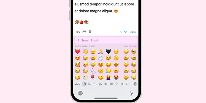 Tastiera emoji iOS